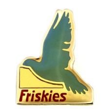 ピンバッジ・トリ灰色の鳥 FRISKIES FRANCE