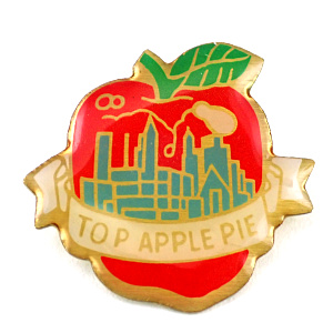 ピンバッジ・アップルパイＮＹニューヨーク林檎アメリカ/USA TOP-APPLE-PIE NEW-YORK