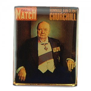 ピンバッジ・チャーチル英首相パリマッチ雑誌表紙イギリス人 WINSTON-CHURCHILL ENGLAND PARIS-MATCH