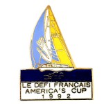 ピンバッジ・アメリカズカップ船ヨット一隻フランスチーム海 AMERICAS-CUP FRANCE DEFI-FRANCAIS