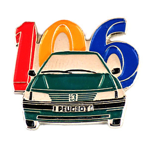 ピンバッジ・プジョー１０６緑の車 PEUGEOT-106 PEUGEOT FRANCE