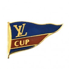 ピンバッジ・ルイヴィトン旗アメリカズカップ船レースLV  LOUIS-VUITTON VUITTON-CUP FRANCE