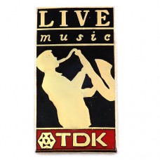 ピンバッジ・サックス奏者ジャズ音楽/TDKサクソフォン楽器 LIVE-MUSIC