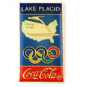 ピンバッジ・レイクプラシッド五輪スキージャンプ選手コカコーラスポンサー LAKE-PLACID-1932 USA