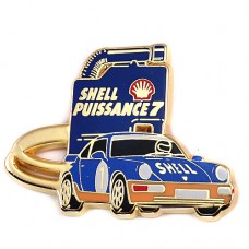 ピンバッジ・青色のポルシェ車レース石油 PORSCHE GERMANY SHELL ENGLAND