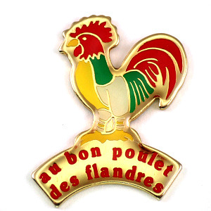 ピンバッジ・ニワトリ鶏 POULET-DES-FLANDRES