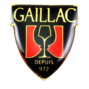 ピンバッジ・ガイヤック地方ワイン酒グラス紋章 GAILLAC FRANCE