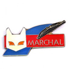 ピンバッジ・マルシャル白ネコ猫カー用品