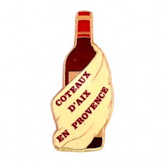 ピンバッジ・ワイン酒瓶エクサンプロバンス産 COTEAUX-D-AIX PROVENCE RED-WINE COTES-DE-PROVENCE FRANCE