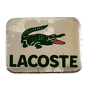 ピンバッジ・ラコステの緑ワニ鰐 LACOSTE FRANCE