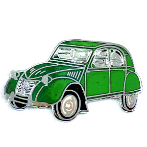 ピンバッジ・シトロエン２CV緑色の車 CITROEN-2CV CITROEN FRANCE