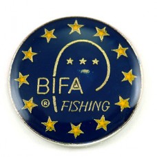 ピンバッジ・釣り竿フィッシング魚釣りユーロEU欧州連合の旗の星 ARCA-BIFA FISHING