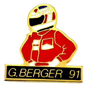 ピンバッジ・ベルガーF1レーサー車 GERHARD-BERGER GERMANY