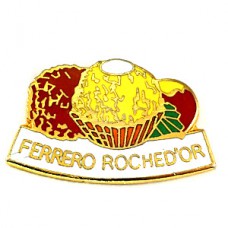 ピンバッジ・フェレロロシェお菓子チョコ食品 ROCHER FERRERO CHOCOLATIER ITALIA ITALY