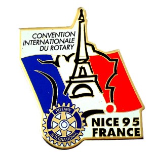 ピンバッジ・ロータリークラブ歯車エッフェル塔ニース1995年 ROTARY-INTERNATIONAL EIFFEL-TOWER FRANCE