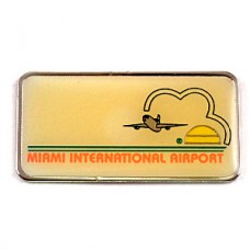 ピンバッジ・飛行機マイアミ国際空港アメリカ太陽と雲/USA MIAMI INTERNATIONAL AIRPORT MIA