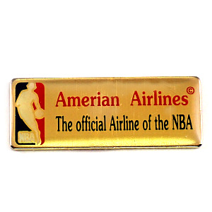 ピンバッジ・全米バスケットボールNBA/公式飛行機アメリカン航空