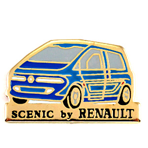 ピンバッジ・ルノー車セニック青 RENAULT FRANCE