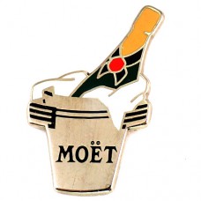 ピンバッジ・モエ酒シャンパーニュ冷えた瓶 MOET CHAMPAGNE FRANCE