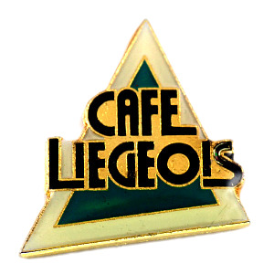 ピンバッジ・カフェリエジョワ三角コーヒー珈琲豆 CAFE-LIEGEOIS