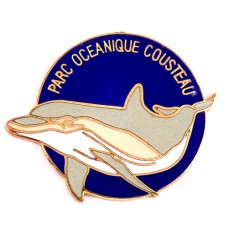 ピンバッジ・クストー水族館イルカいるかドルフィン一頭 COMMANDANT-COUSTEAU JACQUES-YVES-COUSTEAU FRANCE