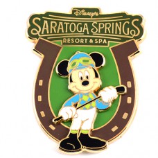 ピンバッジ・ミッキーの騎手ディズニーリゾート馬の蹄鉄 MICKEY SARATOGA-SPRINGS DISNEY