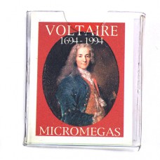 ピンバッジ・ヴォルテール肖像画の表紙の本 VOLTAIRE PHILOSOPHER MICROMEGAS FRANCE