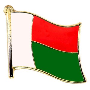 ピンバッジ・NEW!マダガスカル国旗アフリカ沖の島国デラックス薄型キャッチ付きMADAGASCAR REPUBLIC-OF-MADAGASCAR FLAG