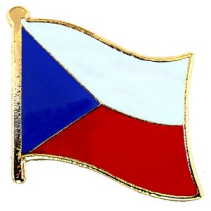 ピンバッジ・NEW!チェコ国旗デラックス薄型キャッチ付き中央ヨーロッパの共和国 CZECH-REPUBLIC FLAG