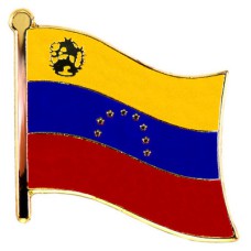 ピンバッジ・NEW!ベネズエラ国旗ボリバル共和国デラックス薄型キャッチ付き南米 VENEZUELA FLAG