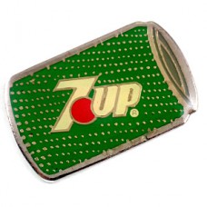 ピンバッジ・セブンアップ飲物グリーン缶 7UP SEVEN-UP