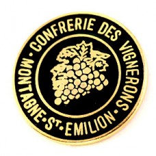 ピンバッジ・ワイン酒ボルドー産サンテミリオン葡萄ぶどうの房 CONFRERIE ST-EMILION SAINT-EMILION BORDEAUX FRANCE