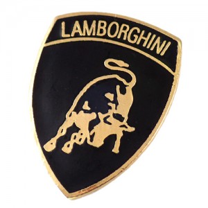 ピンバッジ・ランボルギーニ車エンブレム黒 LAMBORGHINI ITALIA ITALY