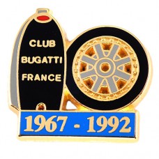 ピンバッジ・ブガッティ車クラブ20周年タイヤ一本 BUGATTI FRANCE