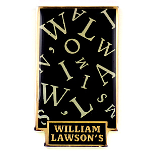 ピンバッジ・ウィリアムローソン酒ウイスキー黒 WILLIAM-LAWSONS WHISKY