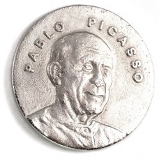 ピンバッジ・ピカソ画家の肖像シルバー銀色 PABLO-PICASSO