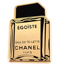 ピンバッジ・シャネル香水エゴイスト金色ゴールド壜オードトワレ型 CHANEL EGOISTE