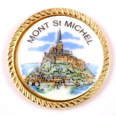 ピンバッジ・モンサンミッシェル修道院カトリック巡礼地 MONT-ST-MICHEL