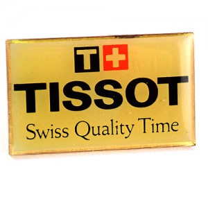 ピンバッジ・ティソーの時計Ｔスイス国旗 TISSOT SWISS