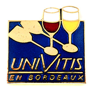 ピンバッジ・ボルドー産ワイン酒グラス赤と白 UNIVITIS BORDEAUX