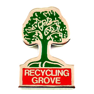 ピンバッジ・リサイクル緑の木 RECYCLING GROVE