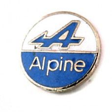 ピンバッジ・ルノーＡアルピーヌ車ブルー水色 RENAULT-ALPINE FRANCE