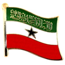 ピンバッジ・NEW!ソマリランド国旗デラックス薄型キャッチ留め金付きシャハーダ文字 SOMALILAND FLAG