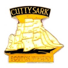 ピンバッジ・カティサーク白い帆船スコッチウイスキー酒 CUTTY-SARK SCOTCH SCOTLAND WHISKY