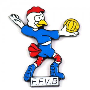 ピンバッジ・バレーボール選手ニワトリ雄鶏 FFVB FEDERATION-FRANCAISE-DE-VOLLEYBALL