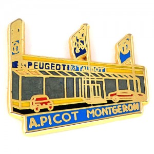 ピンバッジ・プジョー車タルボーＴガレージ店舗 PEUGEOT FRANCE