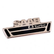 ピンバッジ・サーブ車ロゴ銀色 SAAB TURBO SWEDEN