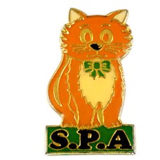 ピンバッジ・リボンの猫ネコ動物愛護ＳＰＡ