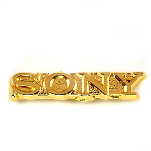 ピンバッジ・ソニー金色ロゴSONY