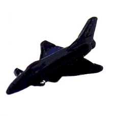 ピンバッジ・黒い戦闘機ミリタリー飛行機